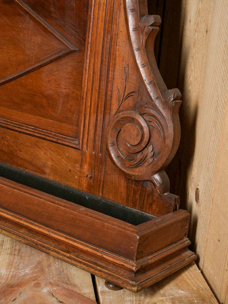 Tall French Walnut Hall Tree  c. 1900 - 80¾"