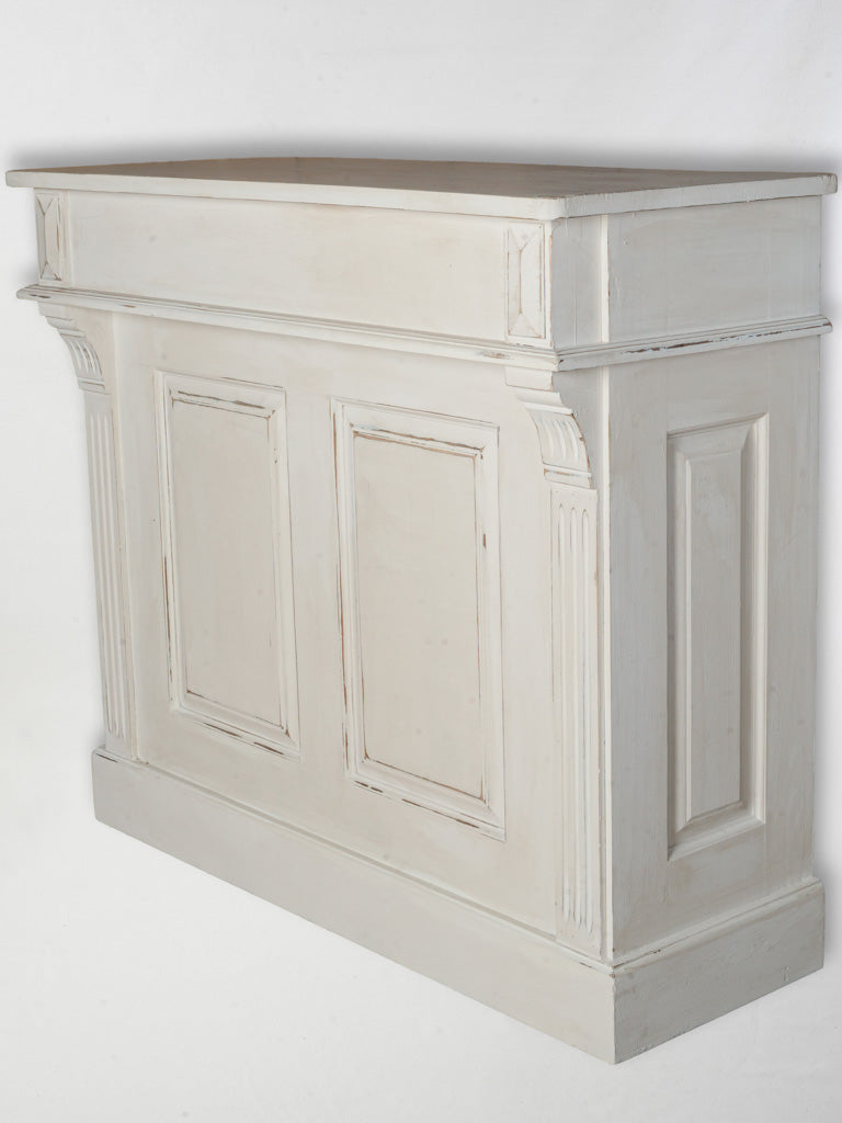 Early 20th Century French Shop Counter w/ Recent Ivory Painted Finish - 42½" x 47¼"