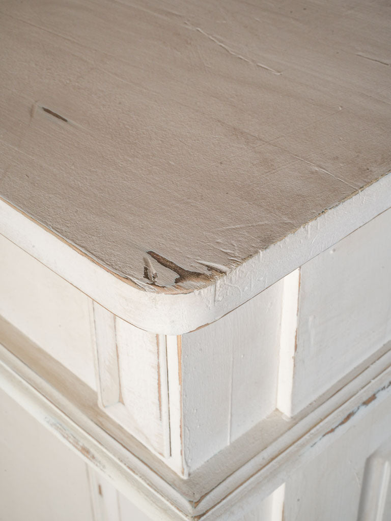 Early 20th Century French Shop Counter w/ Recent Ivory Painted Finish - 42½" x 47¼"