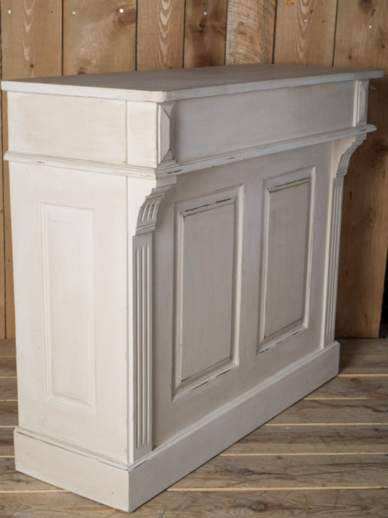 Early 20th Century French Shop Counter w/ Recent Ivory Painted Finish - 42½" x 47¼"