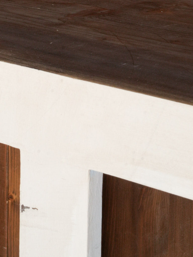 Early 20th Century French Shop Counter w/ Recent Ivory Painted Finish - 42½" x 47¼"