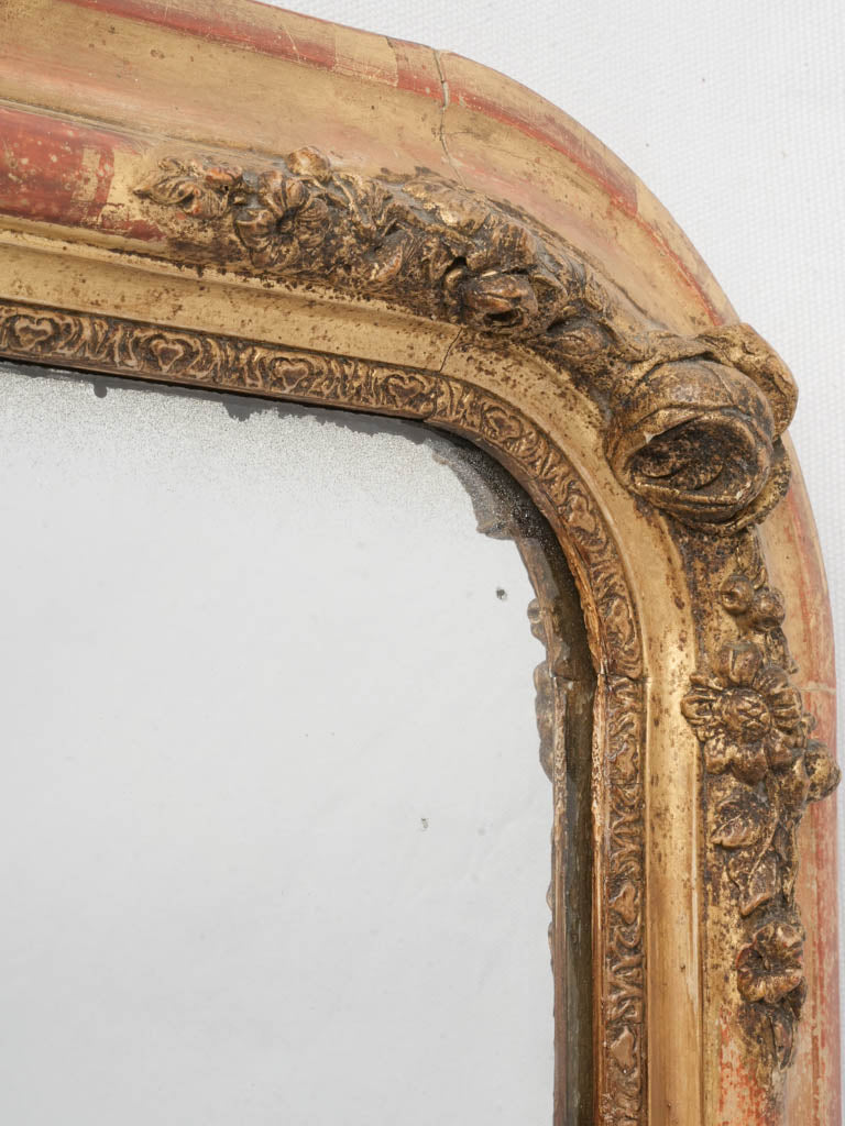 Mid-19th Century Louis Philippe Giltwood Mirror w/ Mercury Plate - 31½" x 23¼"