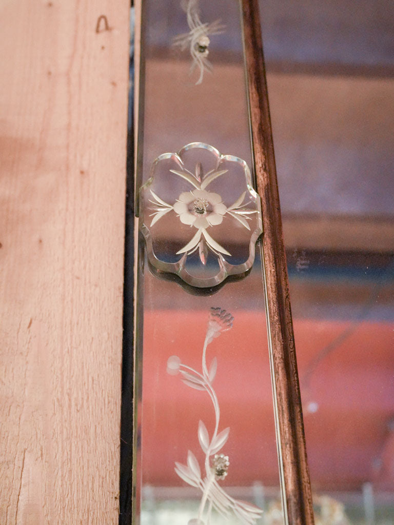 Early 20th Century Grand Venetian Mirror w/ Engraved Panels - 81" x 36½"