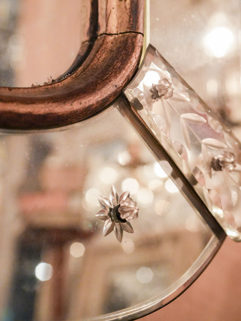 Early 20th Century Grand Venetian Mirror w/ Engraved Panels - 81" x 36½"