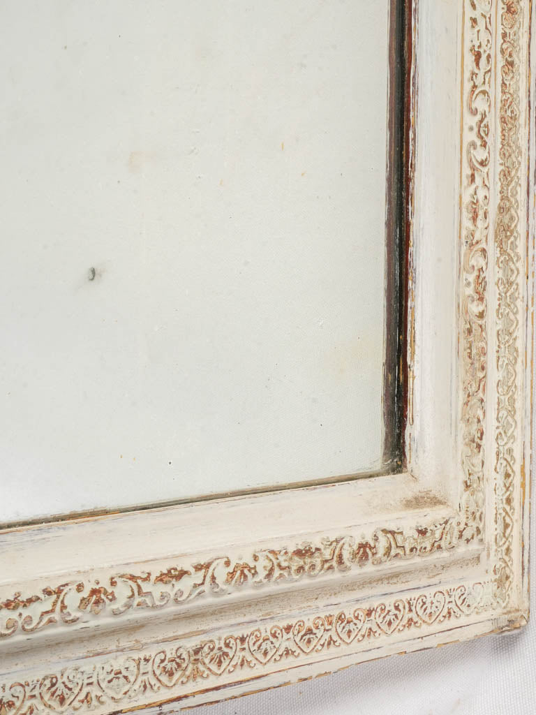 Antique French Louis-Philippe Mirror w/ Off-White Finish - 43¾"x 30¾"