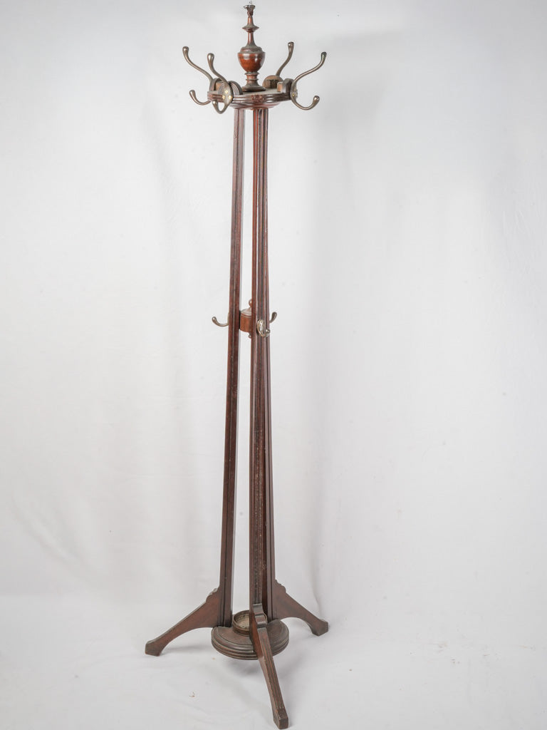 Early 20th-Century English Mahogany Tall Coat Stand - 81½"