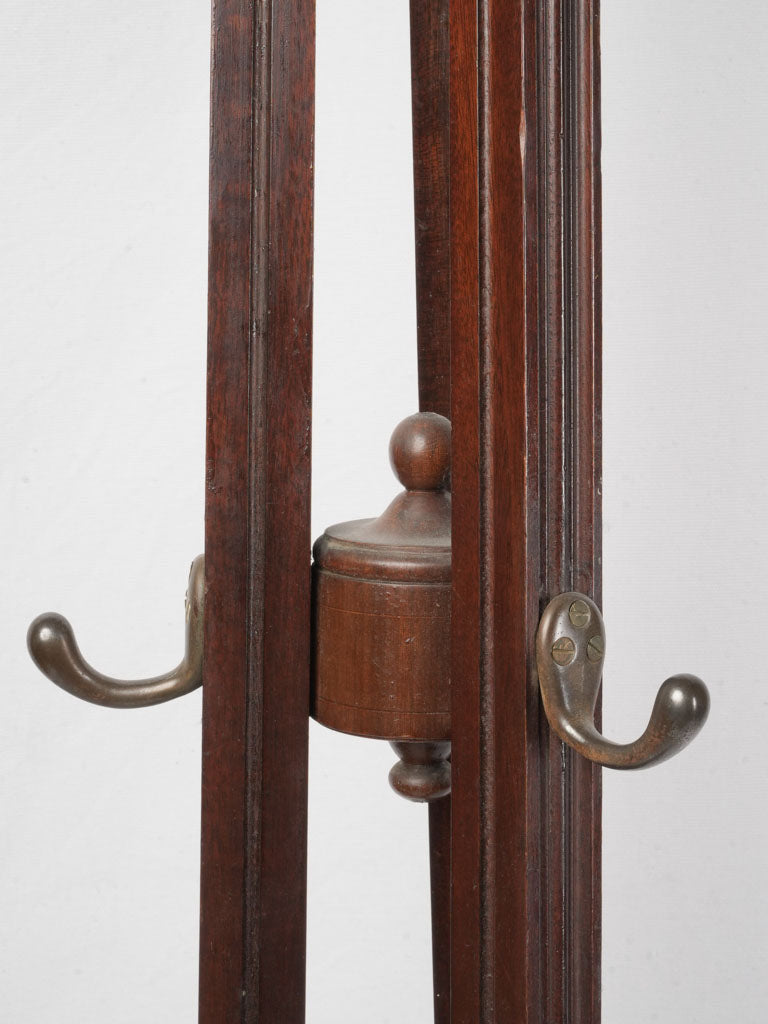 Early 20th-Century English Mahogany Tall Coat Stand - 81½"