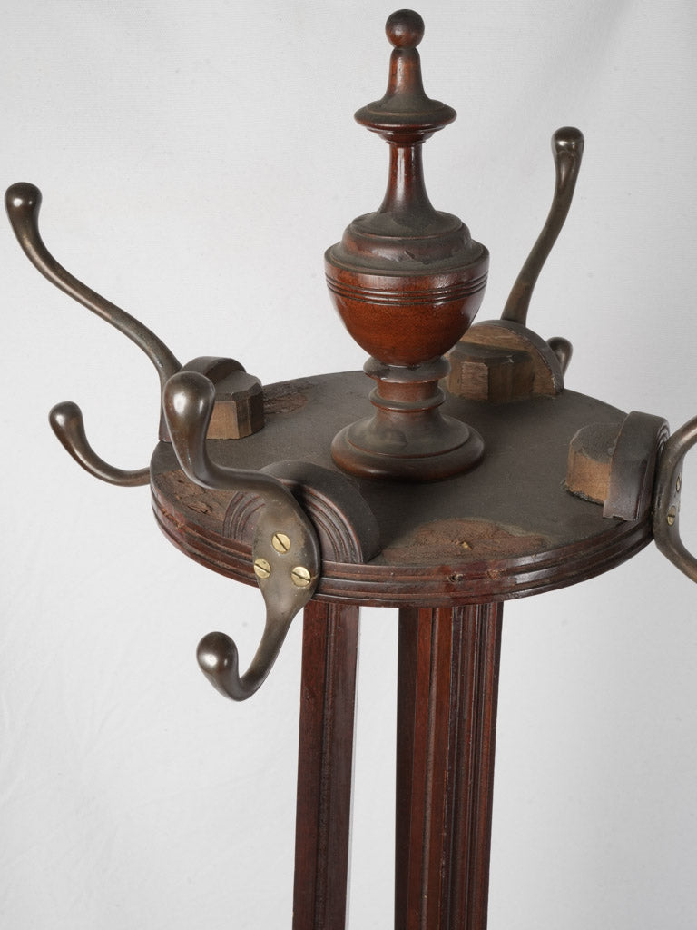 Early 20th-Century English Mahogany Tall Coat Stand - 81½"