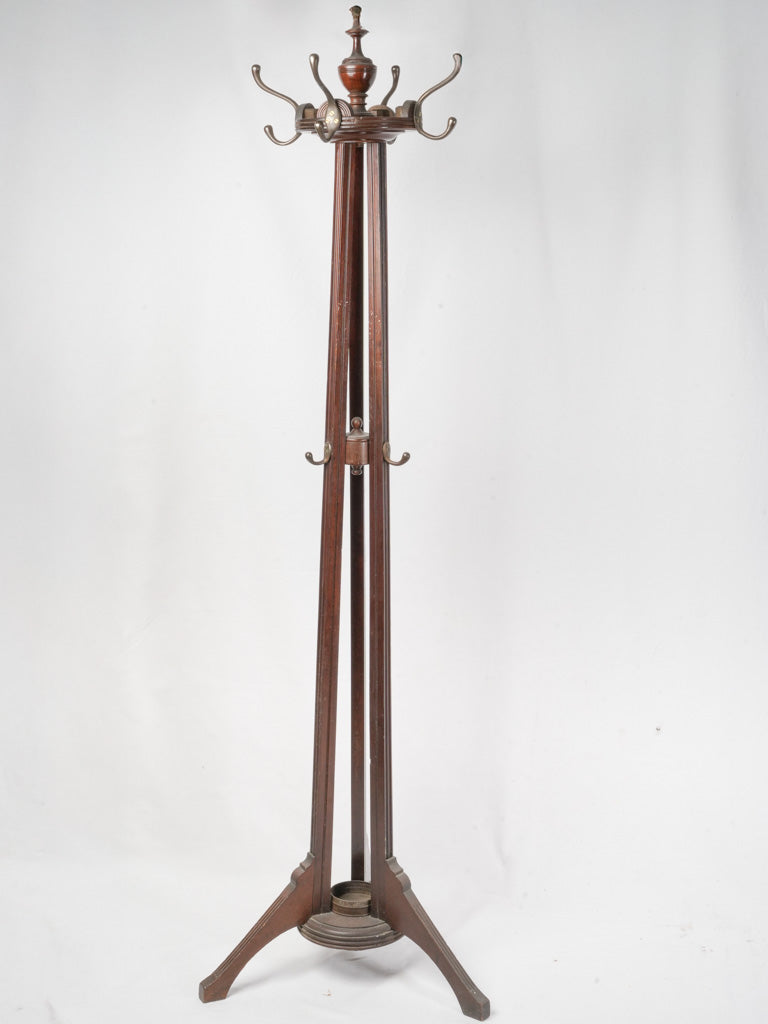 Early 20th-Century English Mahogany Tall Coat Stand - 81½"