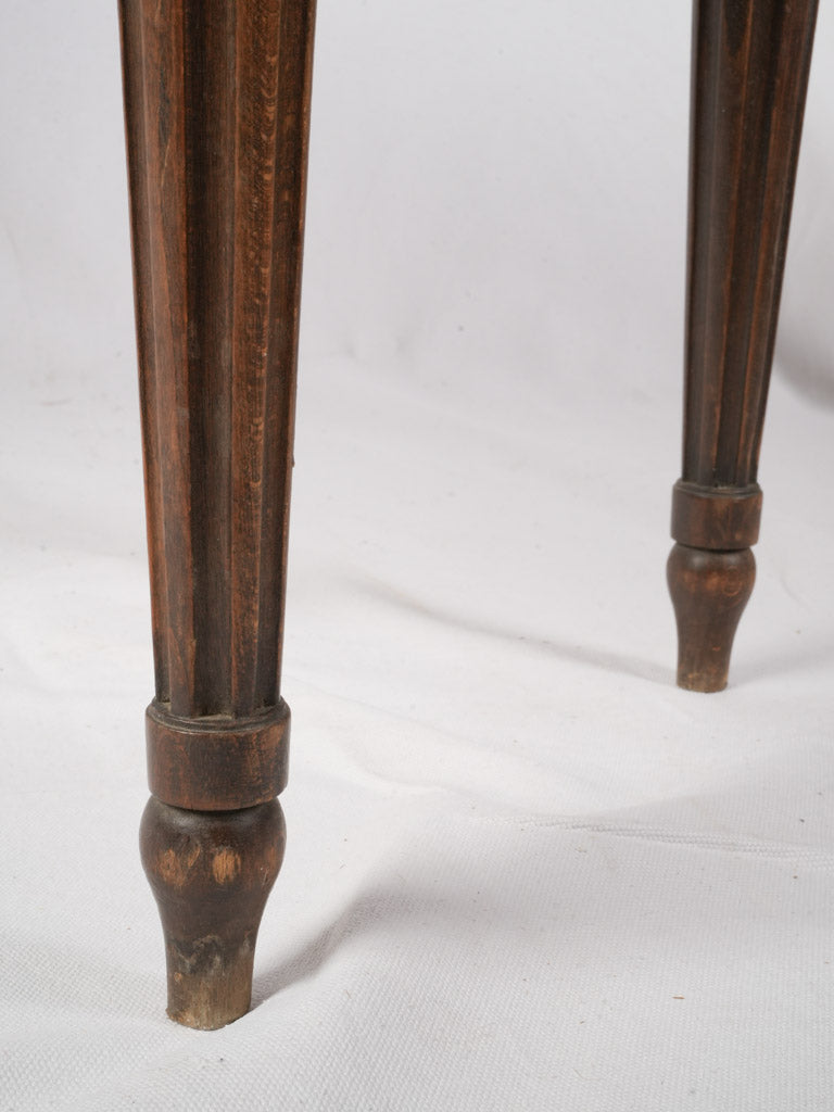 Elegant French Louis XVI Style Leather Banquette Circa 1900 - 40½"