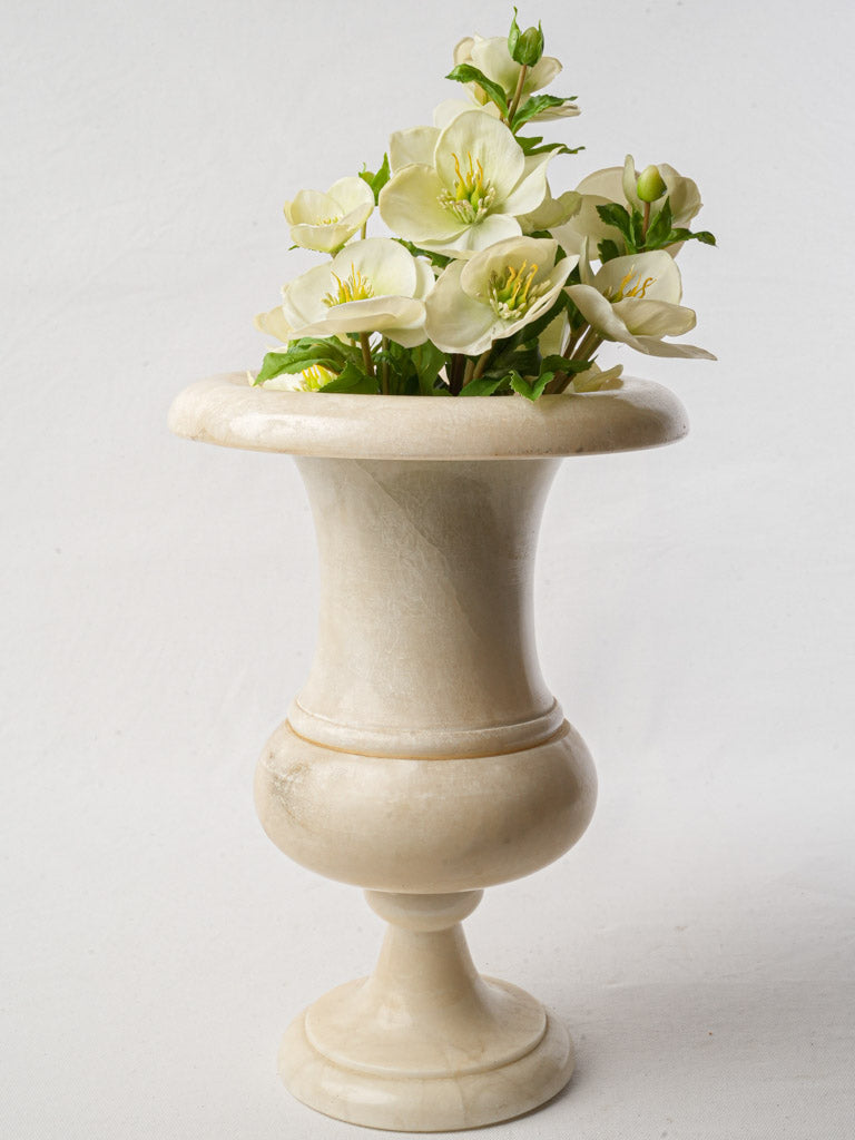 Elegant alabaster vase polished finish