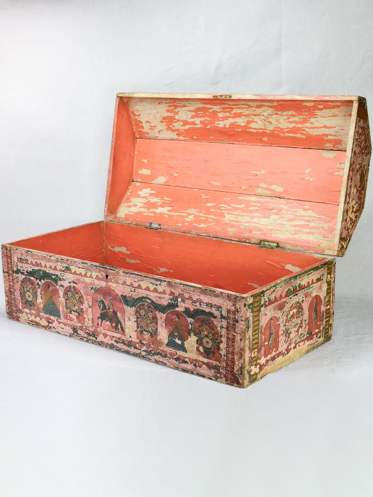 18th Century wooden chest with original patina 33½"