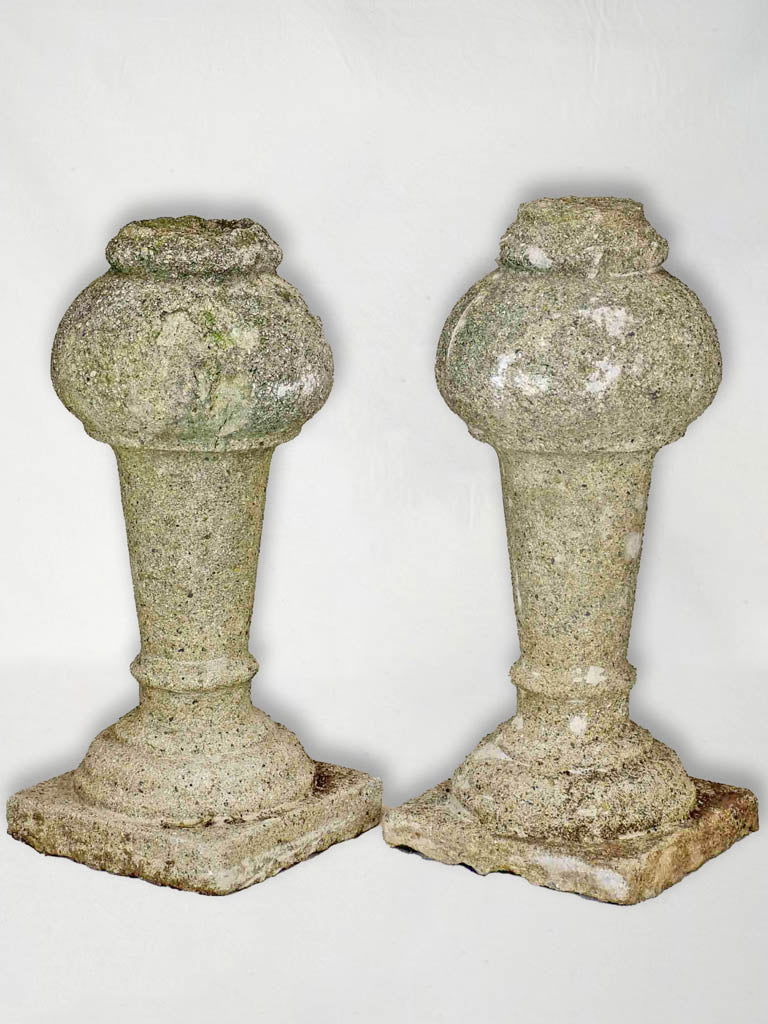Pair of carved stone balusters