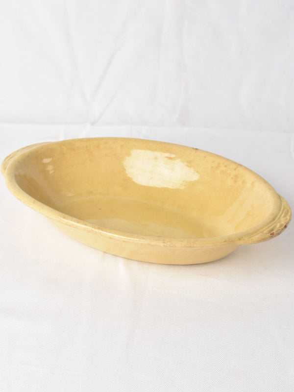 Antique French Yellow-Glazed Earthenware Bowl