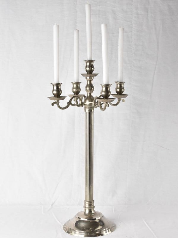 Antique silver French candelabra art deco