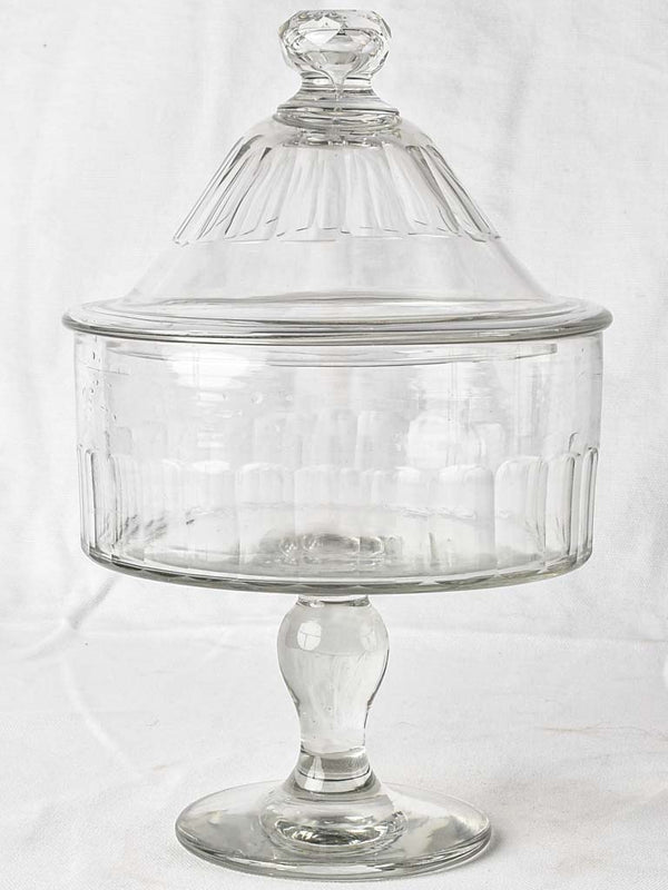 Elegant vintage crystal candy jar