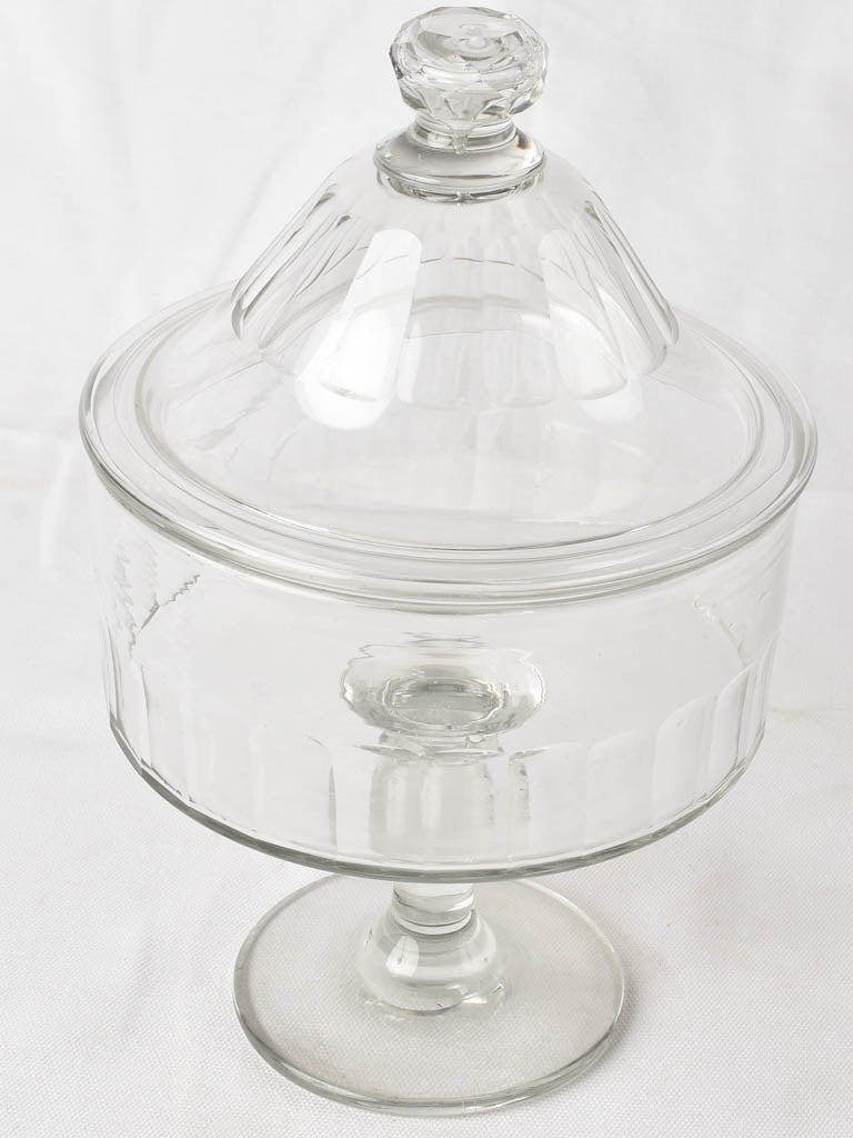 Sturdy footed crystal treat bowl