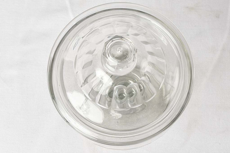 Dainty vintage lid-covered crystal bowl