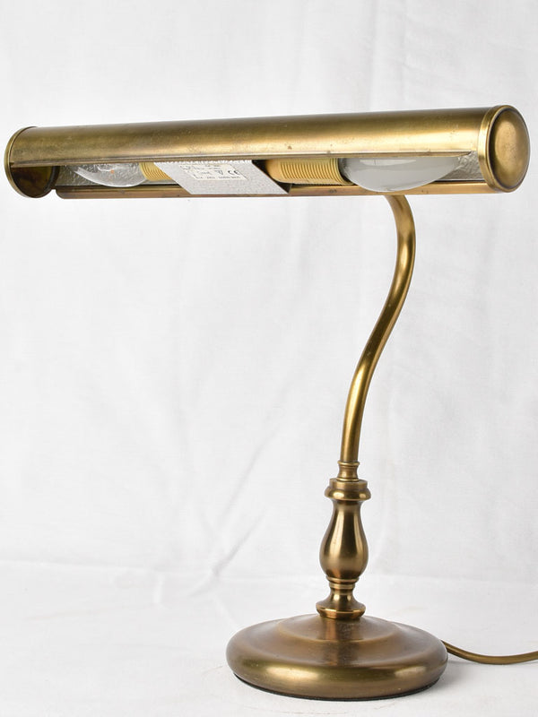 Classic cylindrical 1970's brass lamp