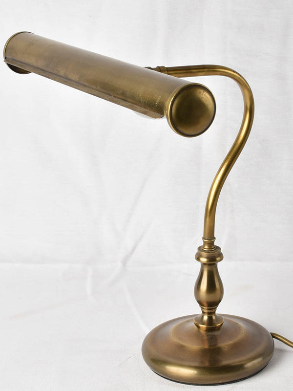 Elegant vintage brass desk reading lamp