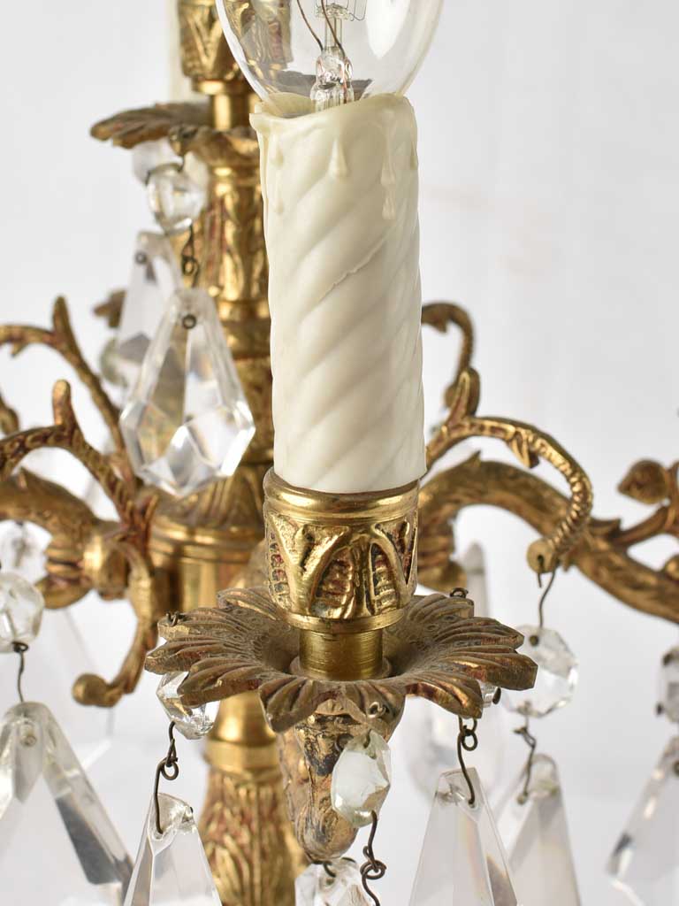 Vintage 1950s chandelier table lamp
