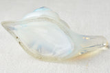 8 Escargot picks in translucent glass snail holder - 4¼"