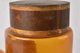 Historical French apothecary amber glass jars