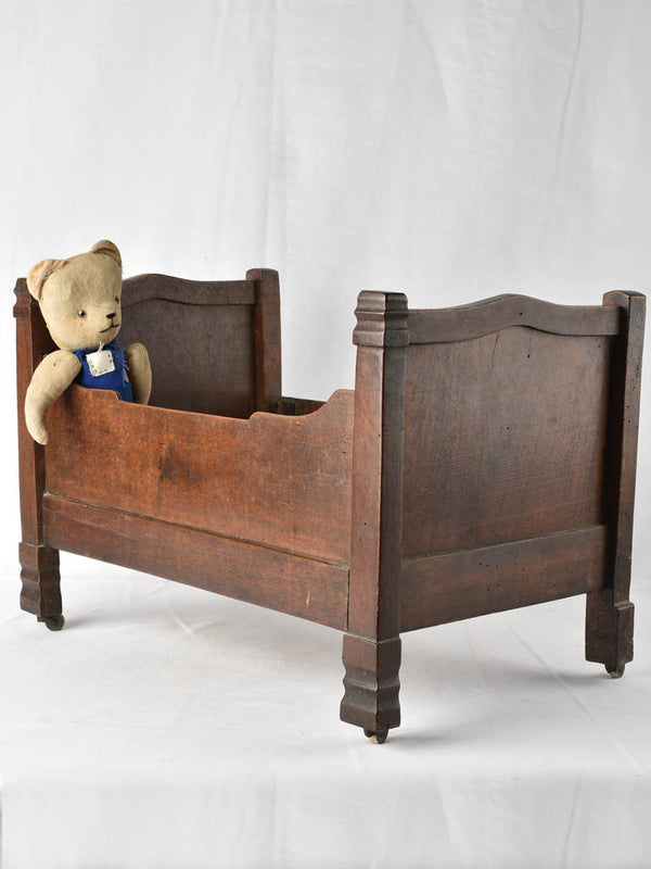 Louis Philippe doll's bed - walnut 23¾"