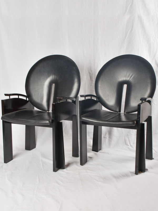 Pair of vintage armchairs - black