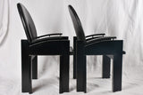 Classic leather armchairs in chic black