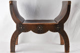 Leather salon stool - 1940s - 27½"