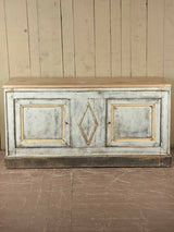 Directoire buffet w/ stone top & blue / beige patina 70¾"