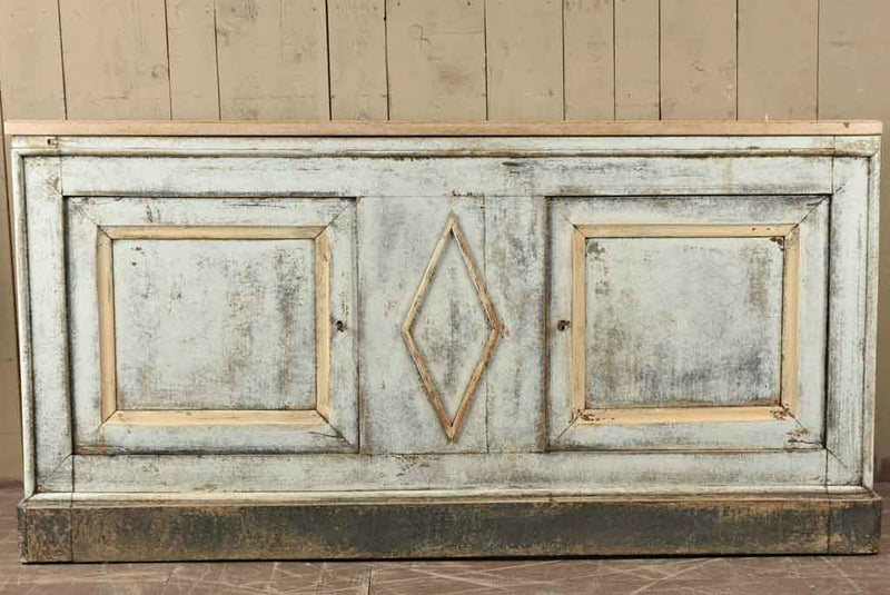Directoire buffet w/ stone top & blue / beige patina 70¾"