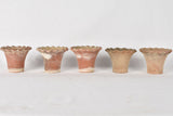 5 adorable flower pots - terracotta w/ rippled edge 3½"