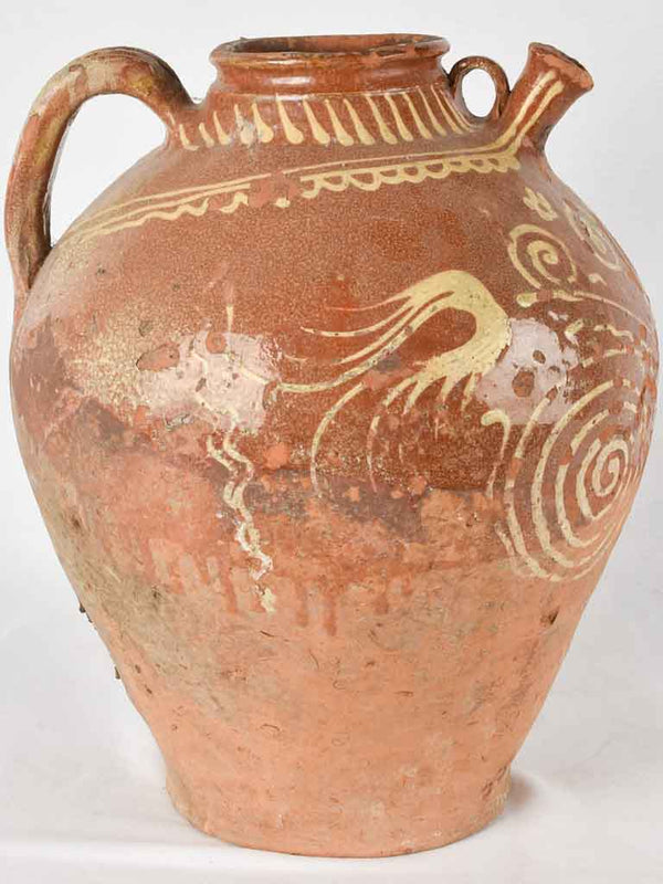 Nineteenth-century brown ocher water jug