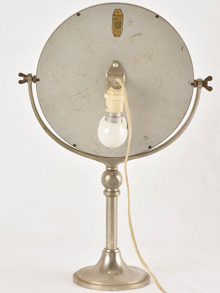 Rare vintage vanity mirror, European wired