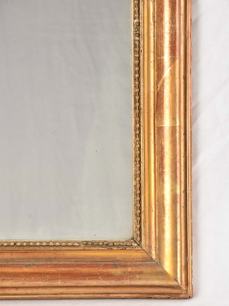 Small gold LP w/ gilding & beads 25¼" x 19¾"