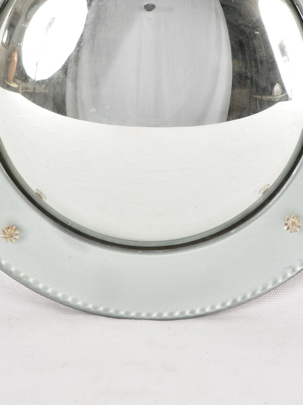 Traditional small Venetian flower-screw embellished mirror