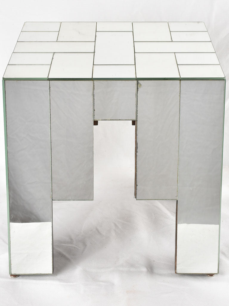 Square mirrored side table - 1950s - 16¼"