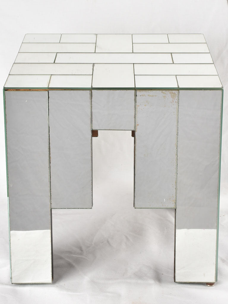 Square mirrored side table - 1950s - 16¼"