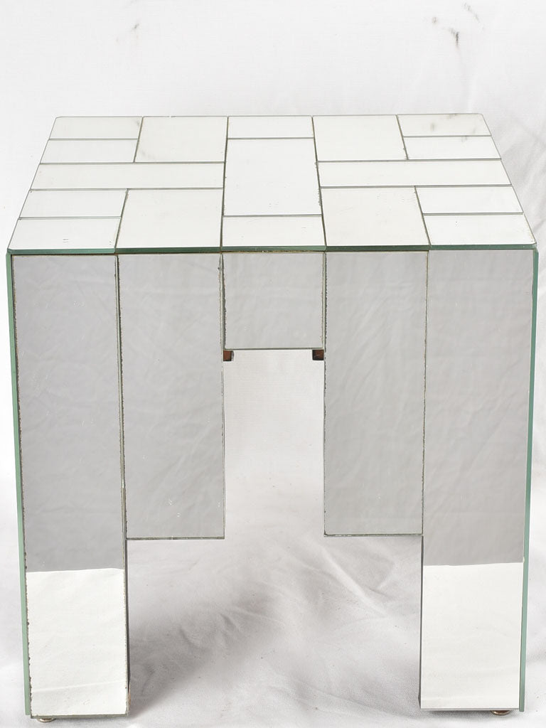 Square mirrored side table - 1950s - 16¼"