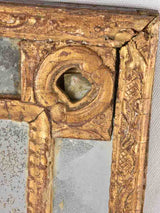 Small 18th century parclose mirror w/ gilded frame 15" x 17¼"