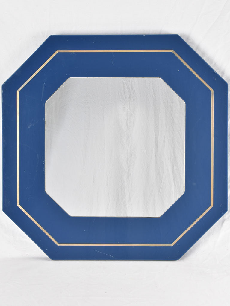 Vintage blue mirror - octagonal 27½"