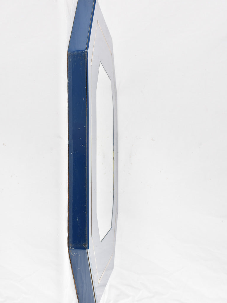 Vintage blue mirror - octagonal 27½"