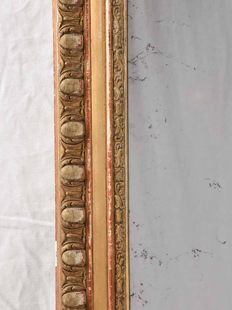 Very large Louis Philippe mirror w/ beading 47¾" x 38¼"