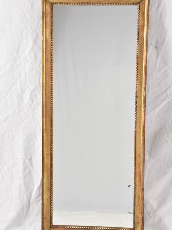 Rectangular pier mirror w/ beading 49½" x 21¼"