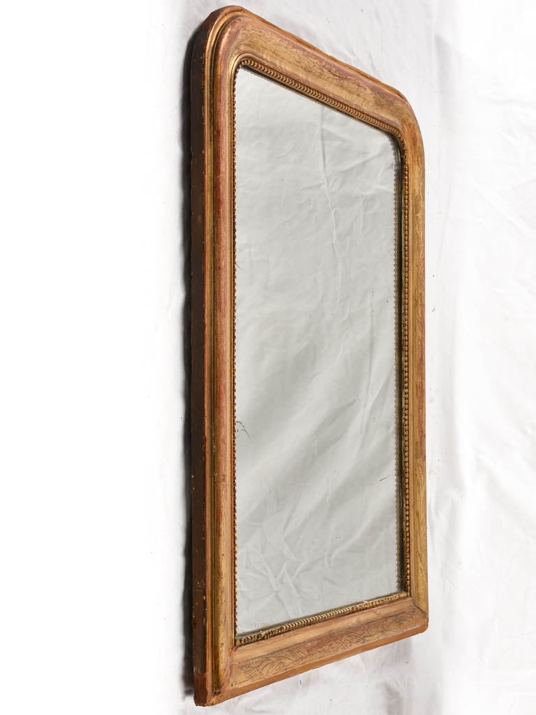 Large Louis Philippe w/ beading & gilded frame 38½" x 28¾"