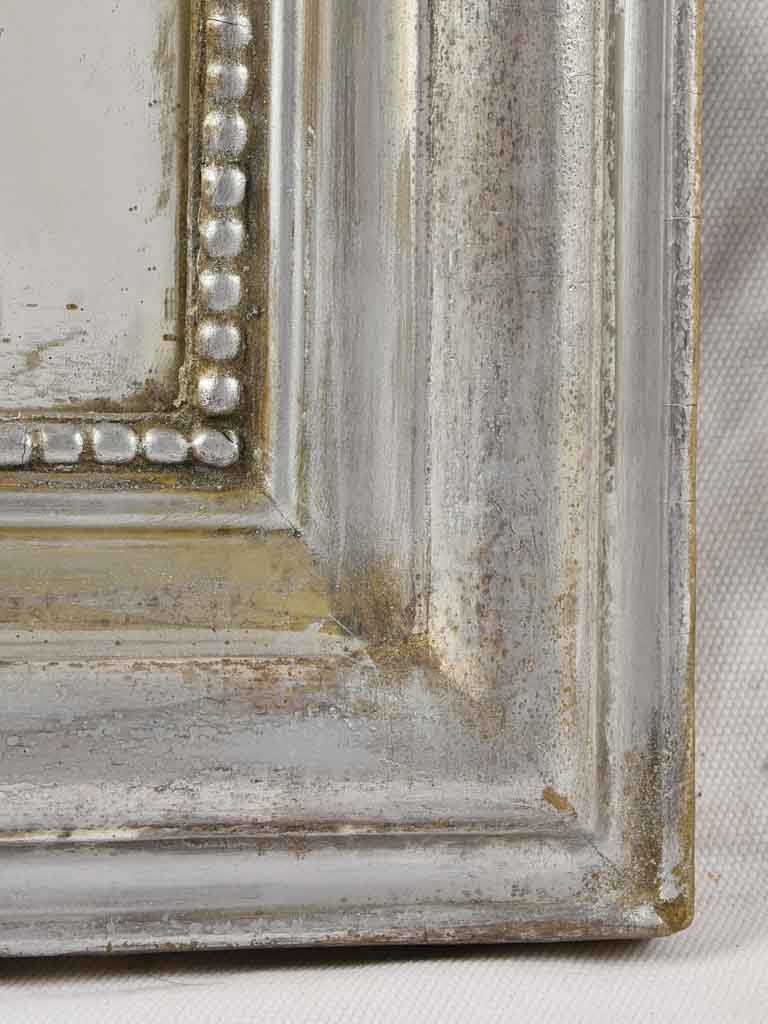 Silver Louis Philippe mirror w/ beading 34¼" x 26½"
