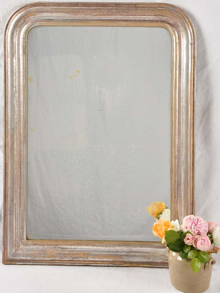 Simple silver Louis Philippe mirror 35½" x 25½"