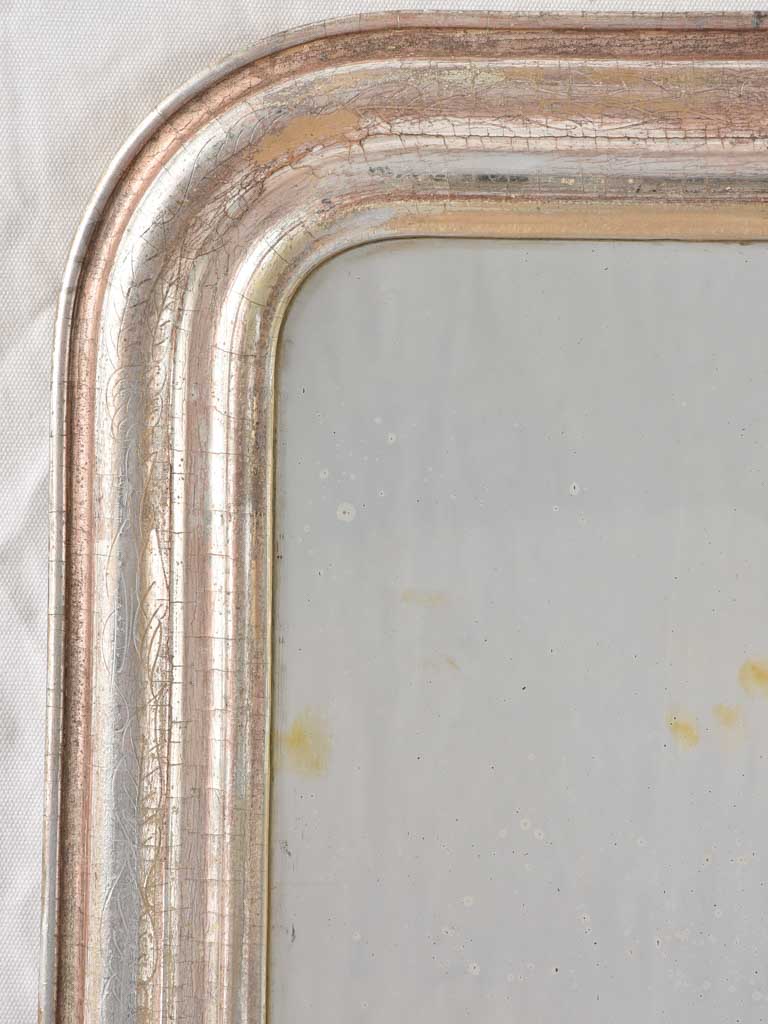 Simple silver Louis Philippe mirror 35½" x 25½"